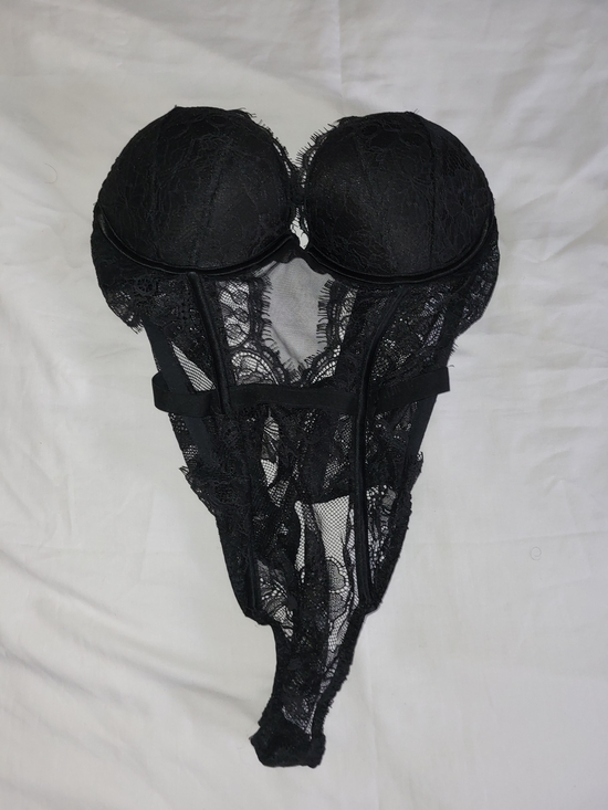 Victoria's Secret Other - Victoria's Secret Black Lace Bustier Bodysuit
